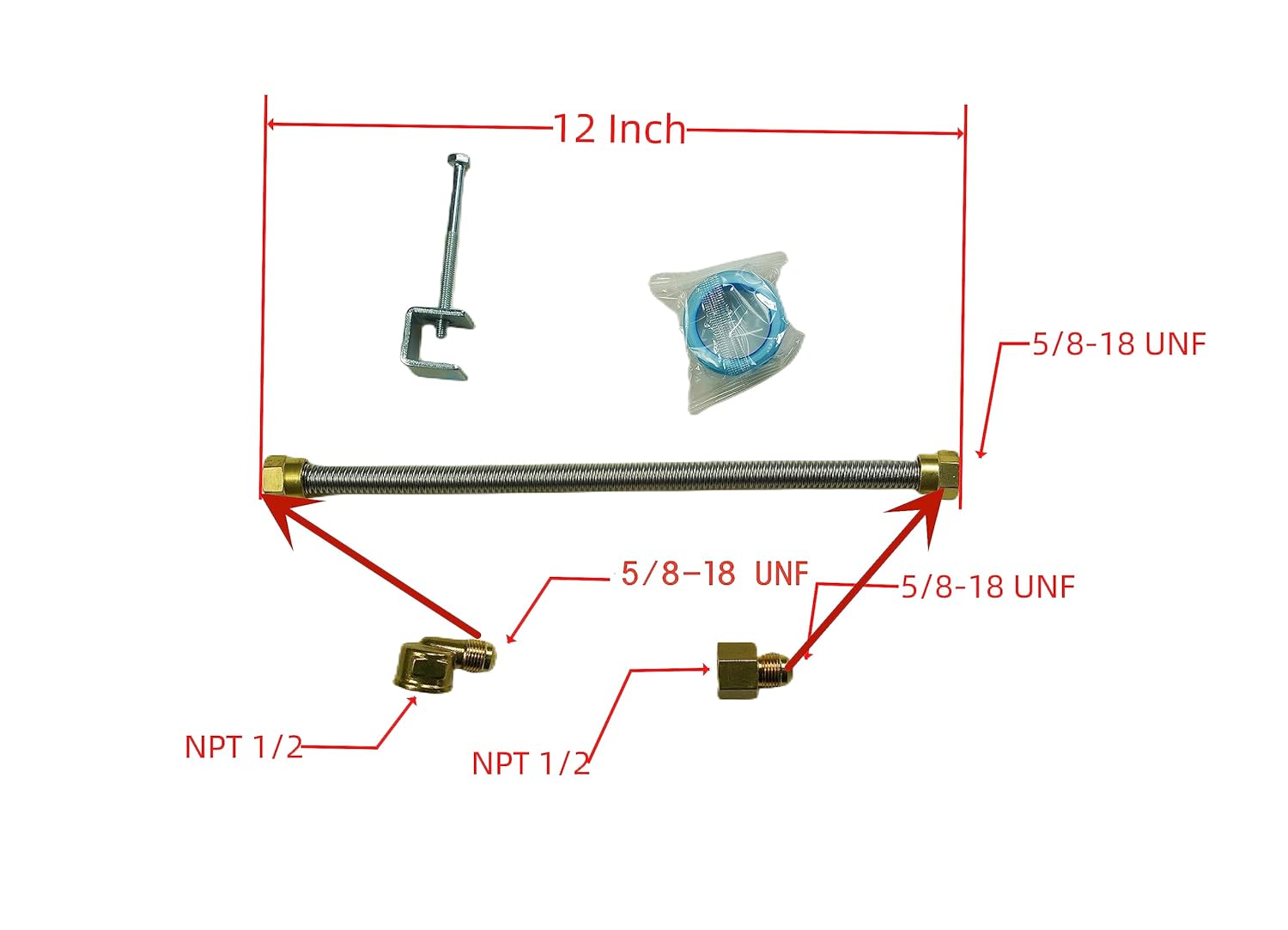 Americangaslogs Americangaslos 18 to 24 Inch Burner Pan for Gas Fireplace and Fire Pits Propane Burner with Two Pipe Design Patent Applied - View 8 of 9