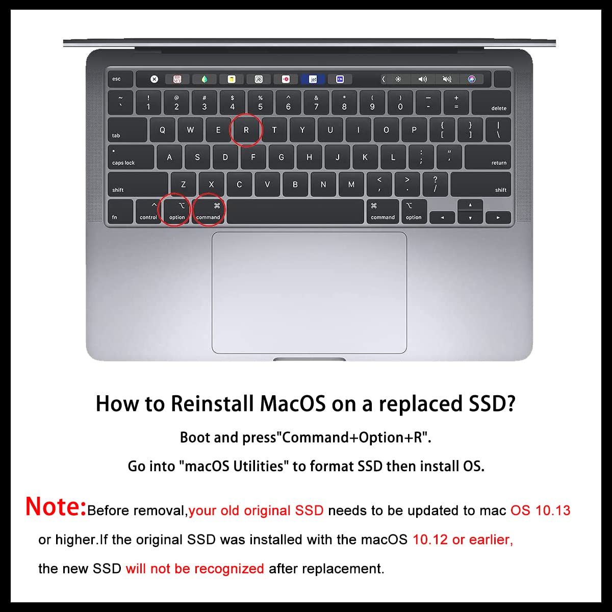 KINGDATA KINGDATA 512GB SSD for MacBook Pro A1708 Internal NVMe PCIe Gen3x4 Solid State Drive Upgrade 2016 2017 - View 3 of 9