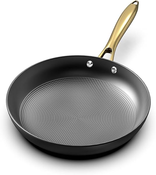 imarku imarku 10 Inch Nonstick Frying Pan Professional Cast Iron Skillet with Stay Cool Handle Easy Clean Oven Safe Ideal Birthday Gift - View 3 of 11