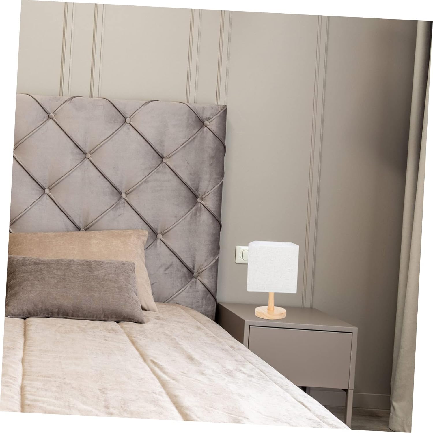 CAXUSD CAXUSD Retro Fabric Lampshade Chandeliers Square Linen Lamp Shade Multi-purpose Light Decor for Home and Beside Use - View 4 of 9