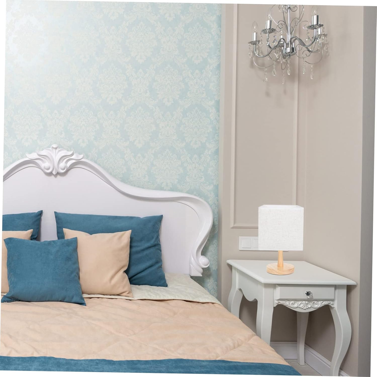 CAXUSD CAXUSD Retro Fabric Lampshade Chandeliers Square Linen Lamp Shade Multi-purpose Light Decor for Home and Beside Use - View 6 of 9