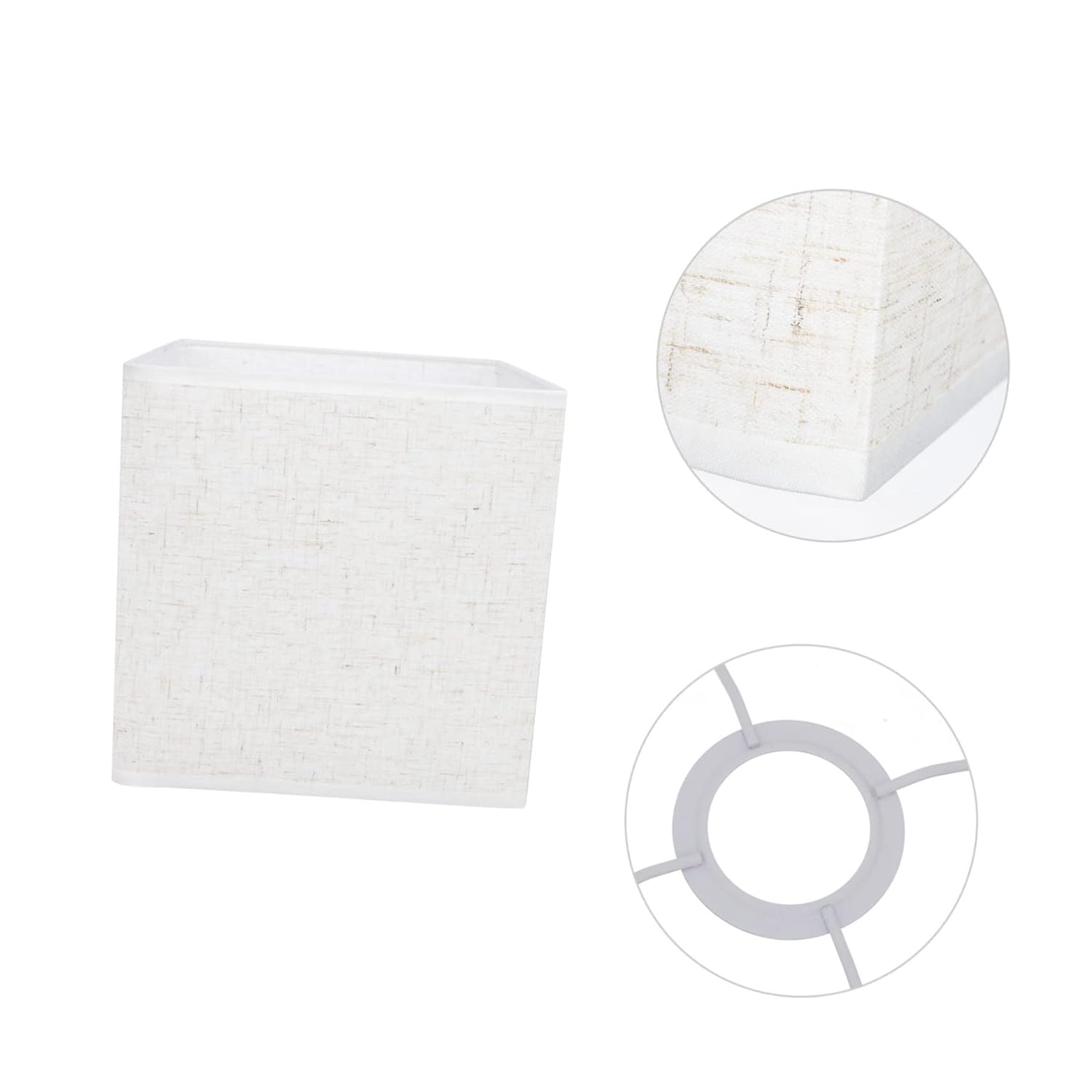 CAXUSD CAXUSD Retro Fabric Lampshade Chandeliers Square Linen Lamp Shade Multi-purpose Light Decor for Home and Beside Use - View 7 of 9