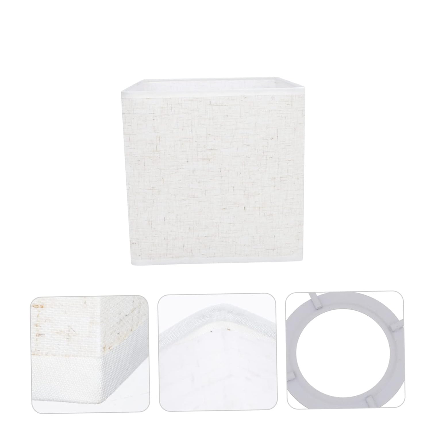 CAXUSD CAXUSD Retro Fabric Lampshade Chandeliers Square Linen Lamp Shade Multi-purpose Light Decor for Home and Beside Use - View 8 of 9