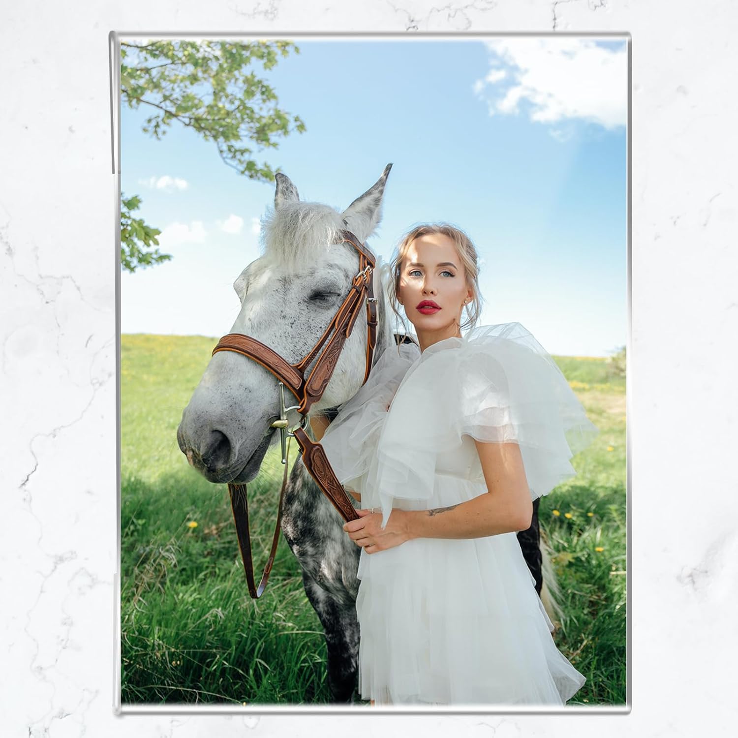 DZZ DZZ 8x10 Picture Frame Set of 6 High Transparent Clear Acrylic for Photos Posters Canvas Documents Gallery Display - View 5 of 7