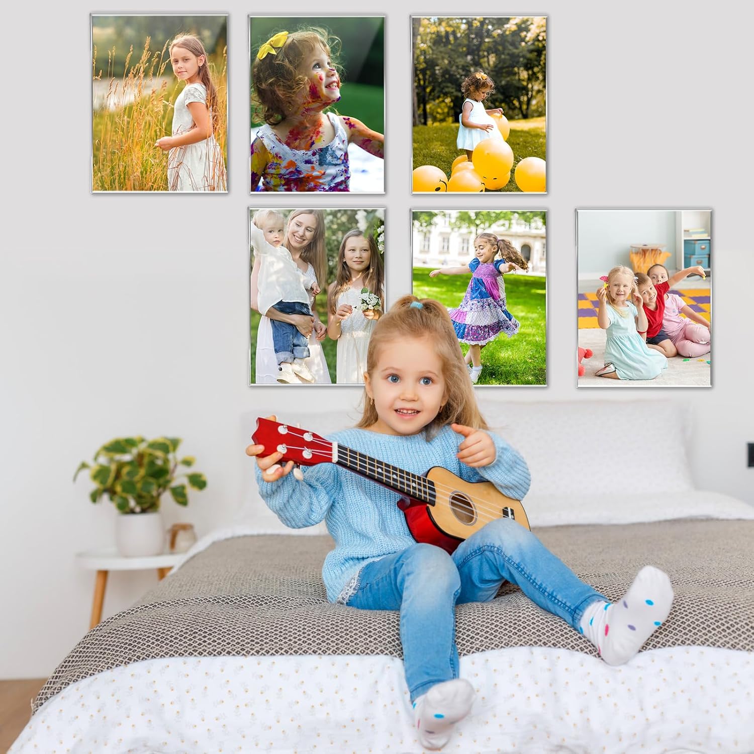 DZZ DZZ 8x10 Picture Frame Set of 6 High Transparent Clear Acrylic for Photos Posters Canvas Documents Gallery Display - View 7 of 7