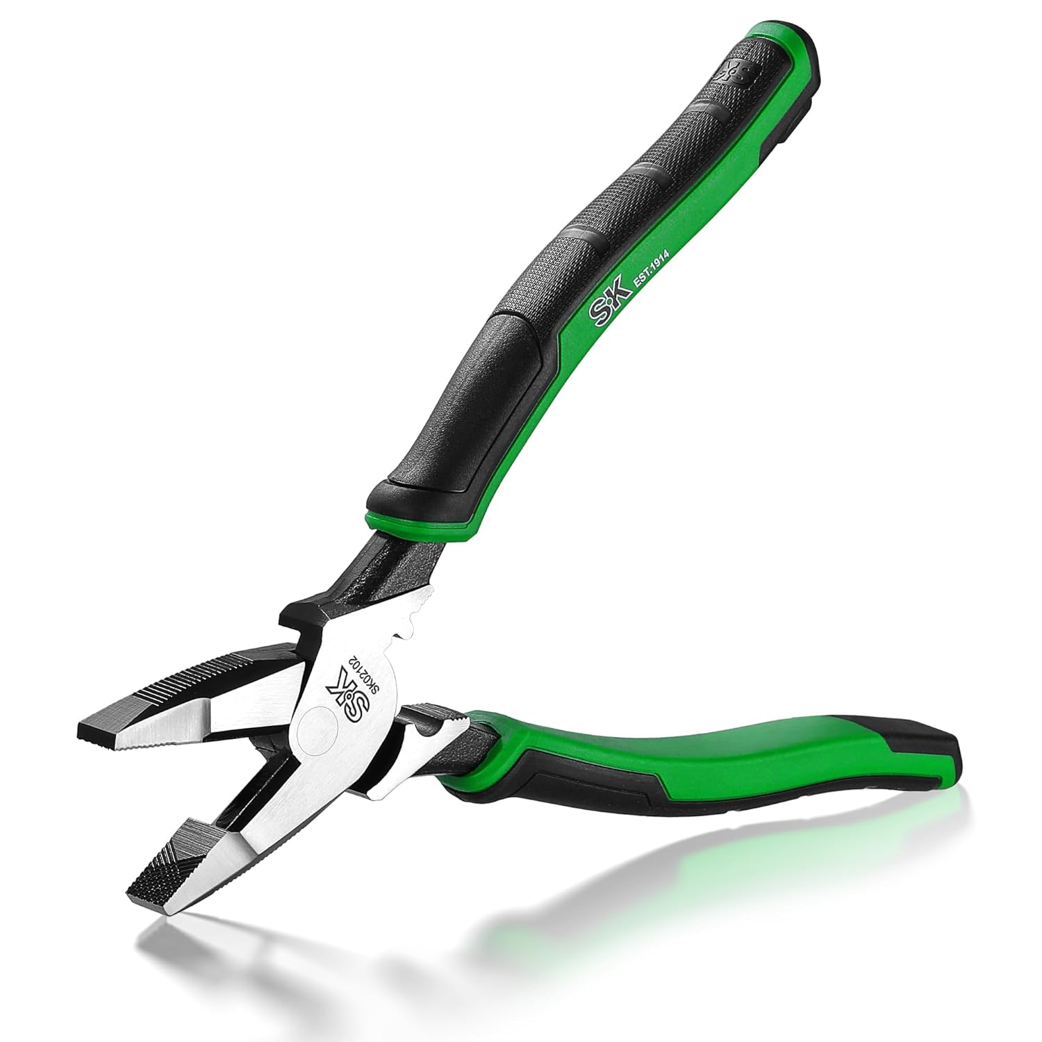 SK SK 9.5 Inch Linesman Pliers Premium CRV Steel Ergonomic Anti Slip Handle for Comfortable Grip