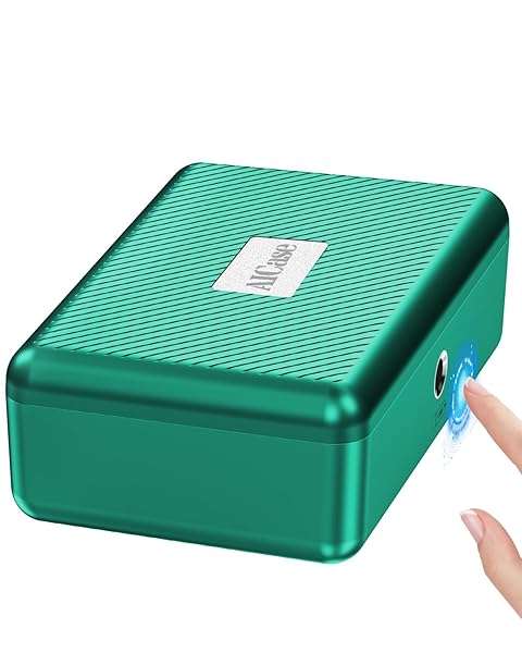 AICase Secure Your Valuables: AICase Biometric Fingerprint Storage Box for Home, Car & Travel - Portable Safe with Combination Lock