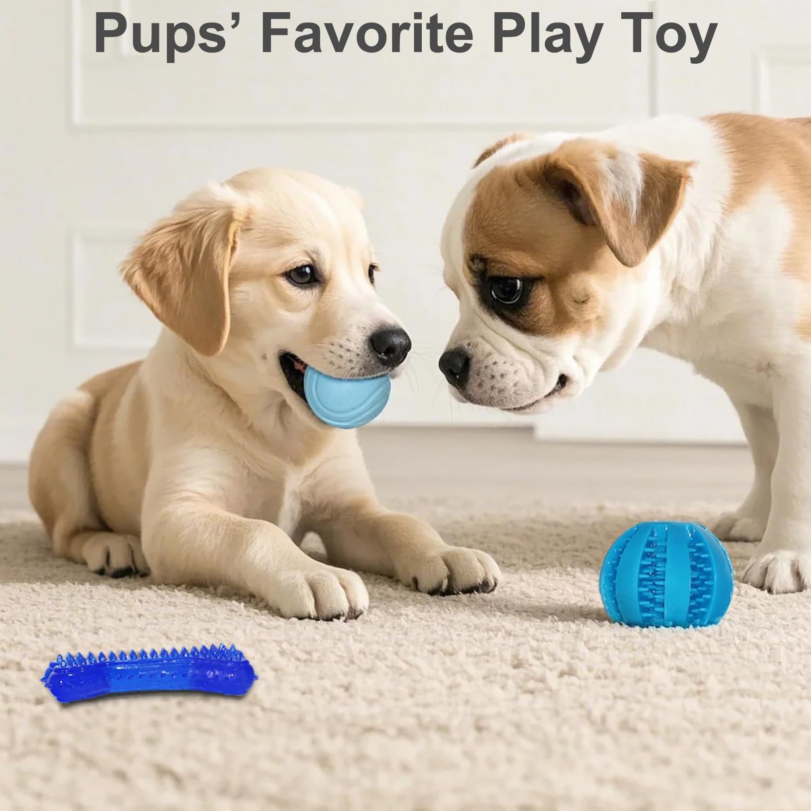 PawsAion PawsAion 20 Pack Puppy Toys Set Interactive Chew Toys for Teething Small Breeds Tough Rope and Soft Rubber Bundle - View 4 of 7