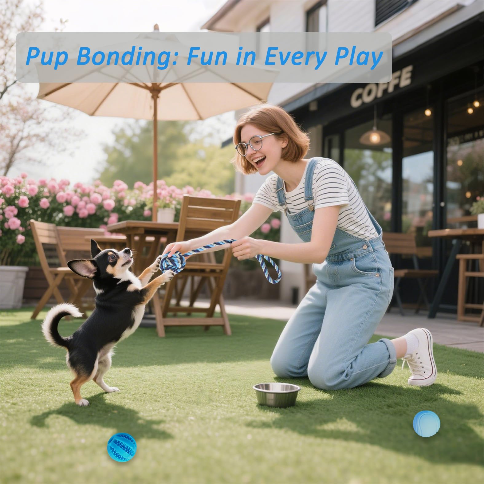 PawsAion PawsAion 20 Pack Puppy Toys Set Interactive Chew Toys for Teething Small Breeds Tough Rope and Soft Rubber Bundle - View 5 of 7