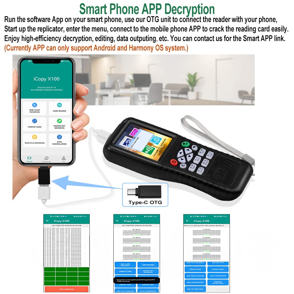 jasugKEY jasugKEY Multi Frequencies RFID Reader Writer Duplicator Smart Card Programmer Access Control Card Decoder with Writable Key Fobs and Free Software - View 5 of 8