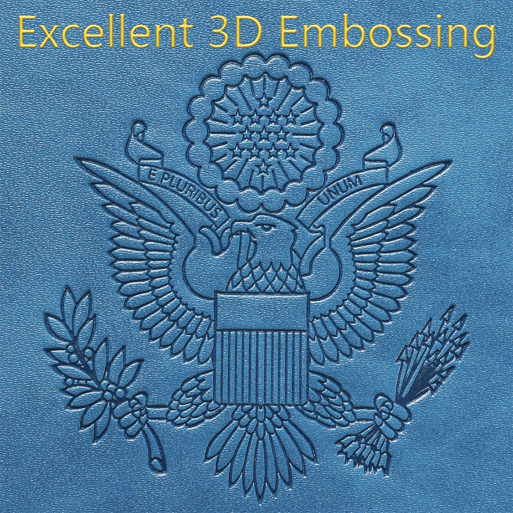 PASCACOO Passport Holder with Luggage Tag RFID Blocking Leather Case Travel Essentials for Men and Women Blue - View 9 of 9