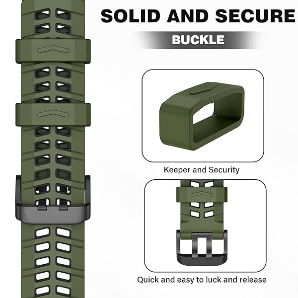 OVERSTEP OVERSTEP Soft Silicone 22mm Replacement Strap for Garmin Vivoactive 4 Venu 2 Forerunner 255 265 Samsung Gear S3 Galaxy Watch 3 46mm - View 6 of 9