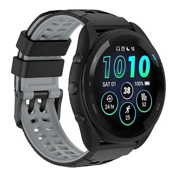 OVERSTEP OVERSTEP Soft Silicone 22mm Replacement Strap for Garmin Vivoactive 4 Venu 2 Forerunner 255 265 Samsung Gear S3 Galaxy Watch 3 - View 4 of 9