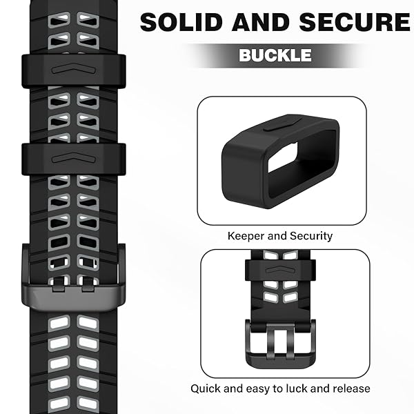 OVERSTEP OVERSTEP Soft Silicone 22mm Replacement Strap for Garmin Vivoactive 4 Venu 2 Forerunner 255 265 Samsung Gear S3 Galaxy Watch 3 - View 6 of 9