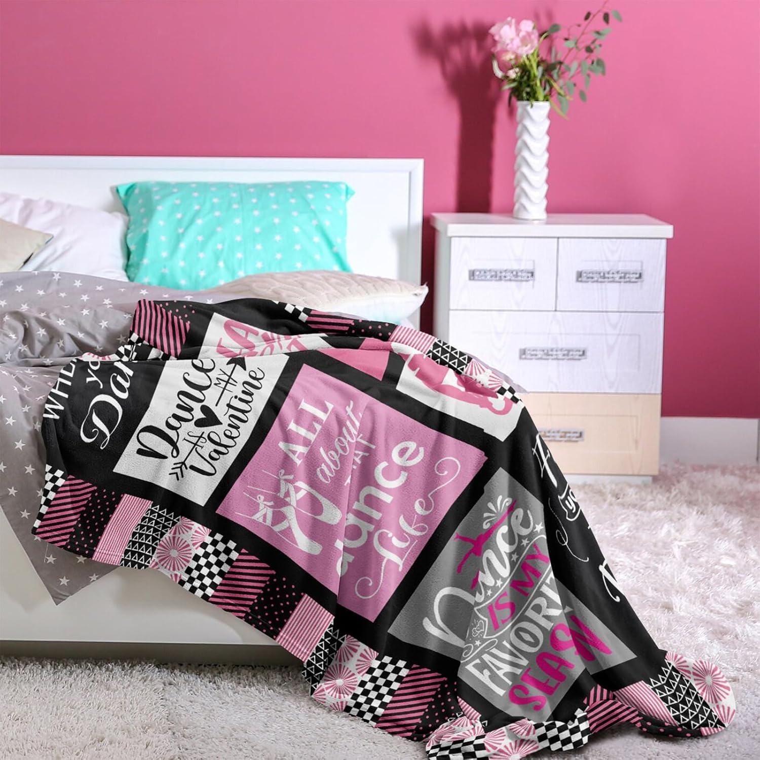 Mcurore Mcurore Dance Gifts for Girls Teens and Teachers Perfect for Recitals Ballet Ballerina Dancers Dancing Blanket 60x50 - View 3 of 7