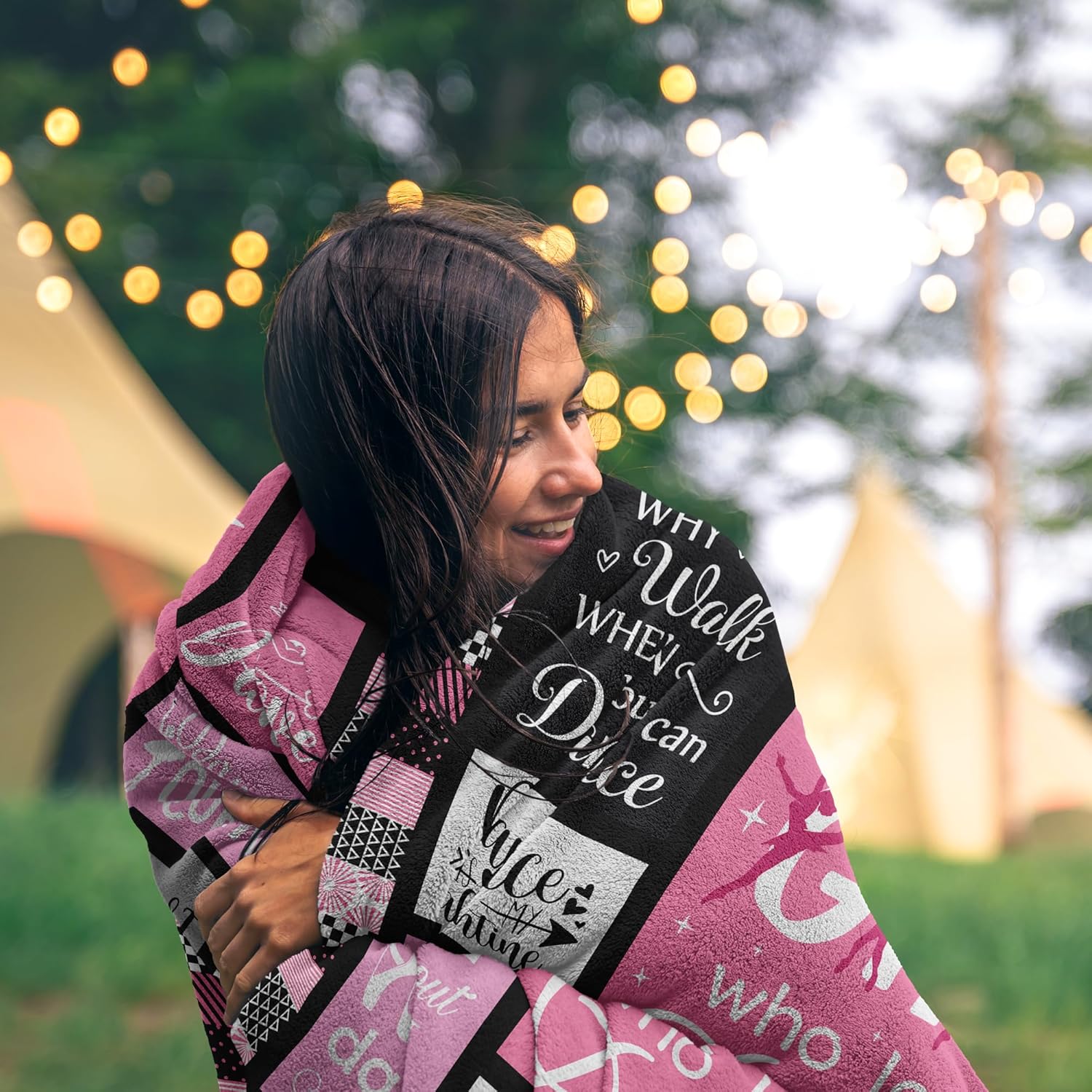 Mcurore Mcurore Dance Gifts for Girls Teens and Teachers Perfect for Recitals Ballet Ballerina Dancers Dancing Blanket 60x50 - View 6 of 7