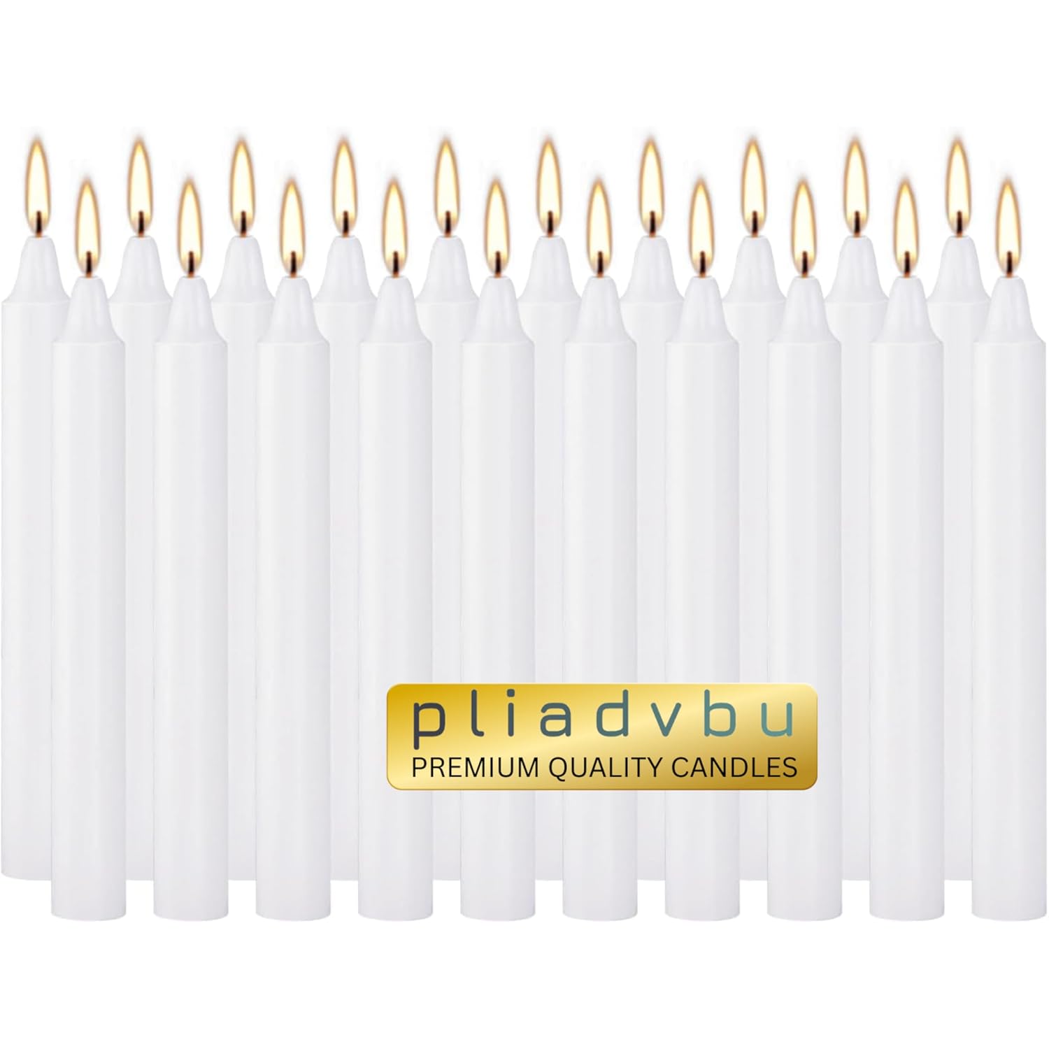 pliadvbu Bulk White Taper Candles 20 Pack Unscented Dripless 4 Inch Ideal for Christmas Home Weddings 1.5 Hour Burn Time - View 2 of 9