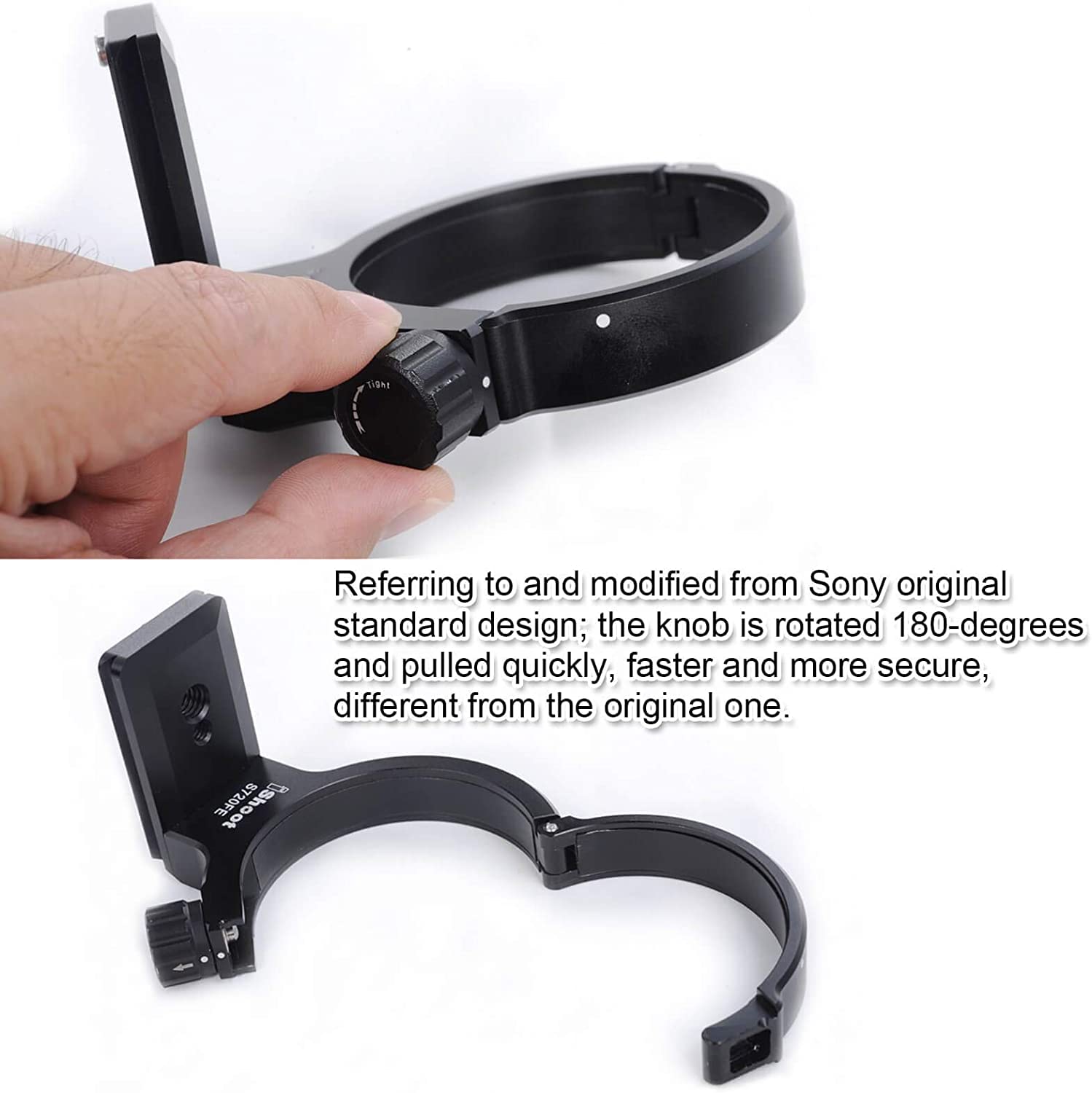 duomianshou Tripod Mount Ring Lens Collar for Sony FE 70-200mm f4 G OSS Lens Arca-Swiss Fit Quick Release Plate Dovetail Groove Support Holder - View 4 of 7