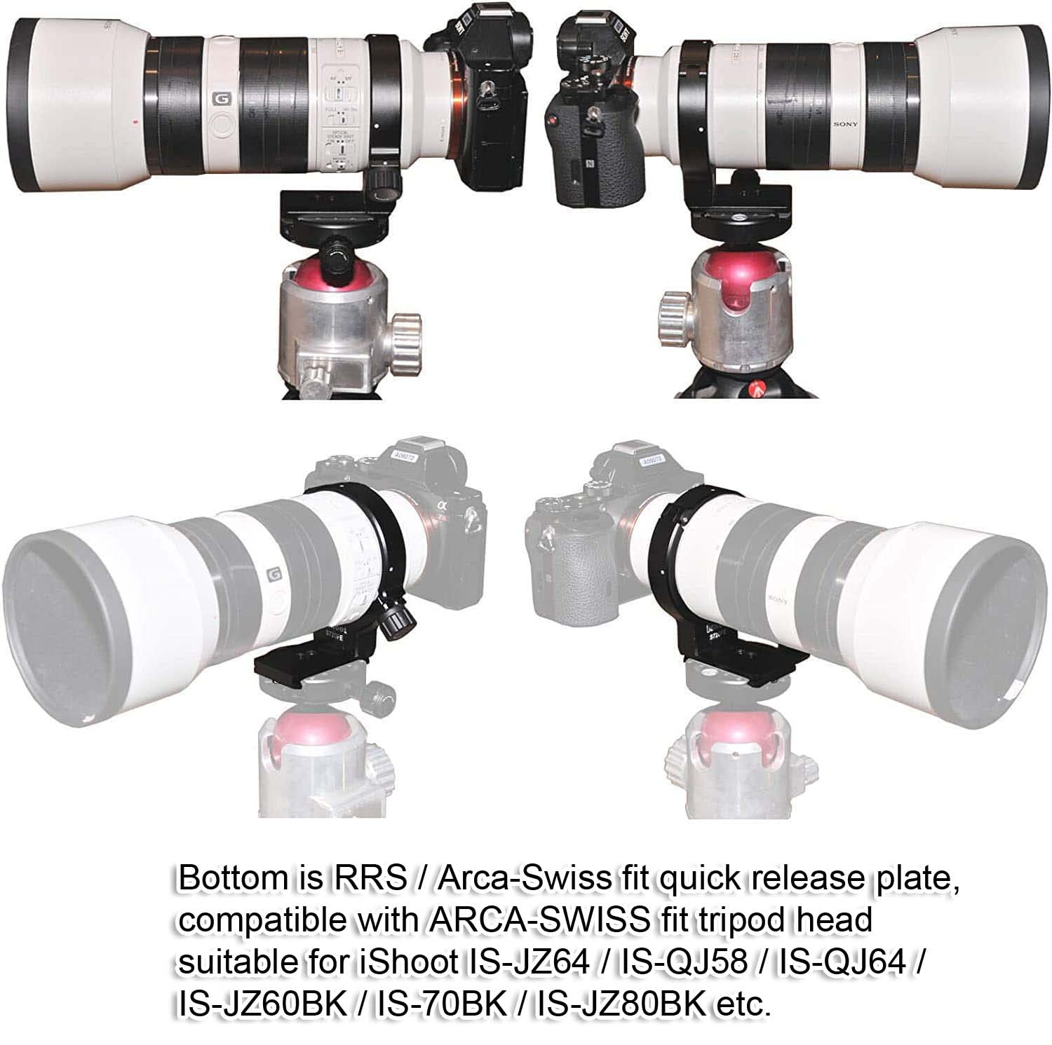 duomianshou Tripod Mount Ring Lens Collar for Sony FE 70-200mm f4 G OSS Lens Arca-Swiss Fit Quick Release Plate Dovetail Groove Support Holder - View 6 of 7