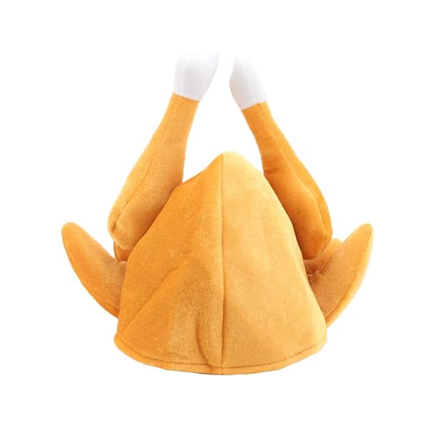 Vctitil Vctitil Turkey Hat Funny Plush Roasted Turkey Hat for Adults Thanksgiving Day Party Festival Costume Caps
