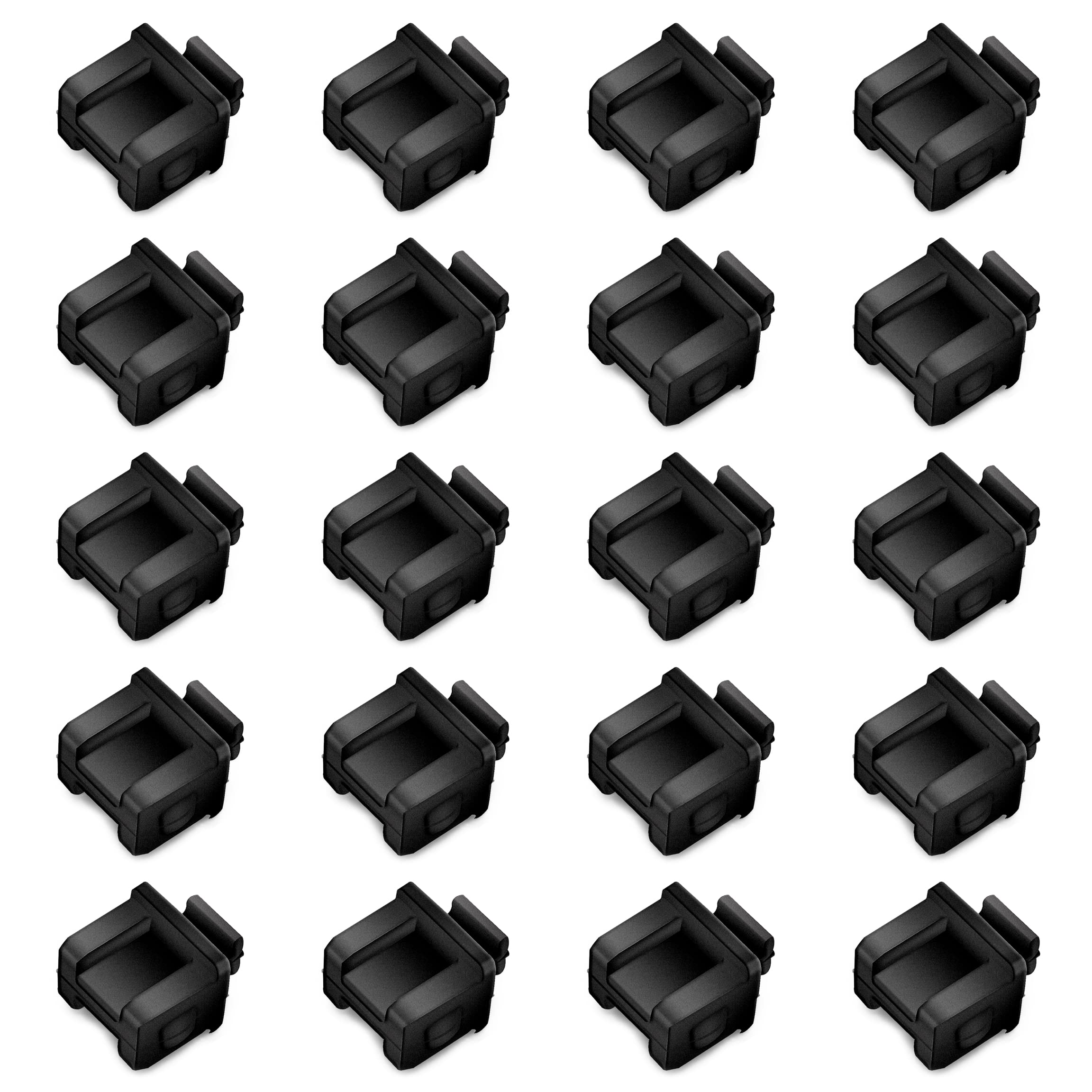 OPSTRAN SFP B Port Dust Cover Silicone Protector Plugs for Ethernet 100pcs Black 14mmx12mmx17mm - View 3 of 6
