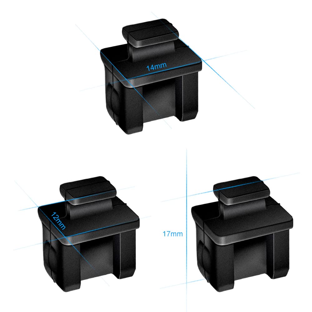 OPSTRAN SFP B Port Dust Cover Silicone Protector Plugs for Ethernet 100pcs Black 14mmx12mmx17mm - View 5 of 6