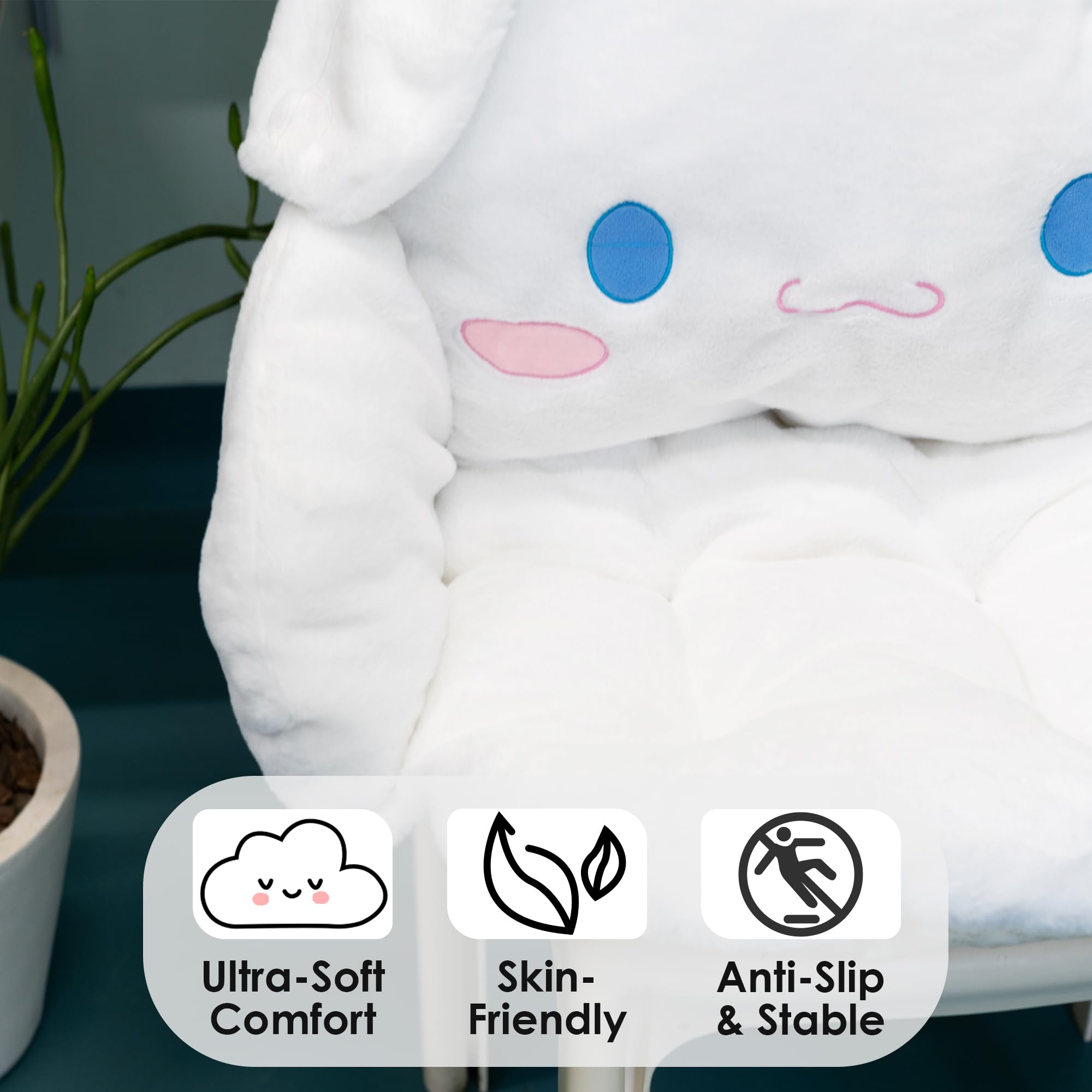 juju GOODS Juju Cinnamon Roll Plush Cushion Comfy Chair Cushion Kawaii Room Decor Seat Cushion for Desk Chair Gaming Room Decor Floor Pillow - View 2 of 8