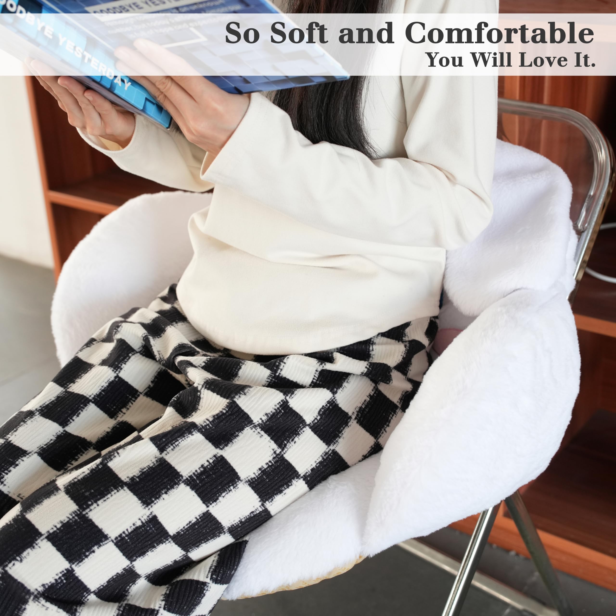 juju GOODS Juju Cinnamon Roll Plush Cushion Comfy Chair Cushion Kawaii Room Decor Seat Cushion for Desk Chair Gaming Room Decor Floor Pillow - View 3 of 8