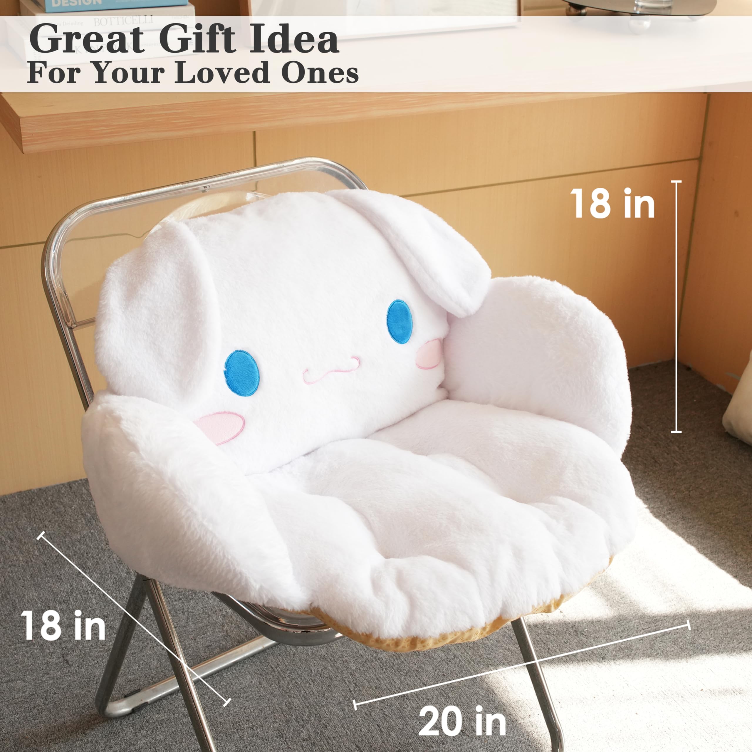 juju GOODS Juju Cinnamon Roll Plush Cushion Comfy Chair Cushion Kawaii Room Decor Seat Cushion for Desk Chair Gaming Room Decor Floor Pillow - View 6 of 8