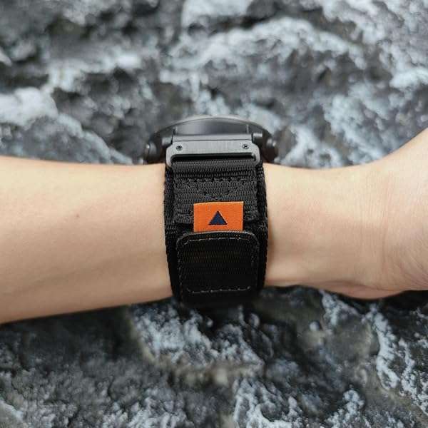 Abanen Abanen Rugged Nylon Quick Fit 22mm Watch Bands for Garmin Fenix 7/6/5 & Forerunner 955/965 - Adjustable Ballistic Nylon (Black) - View 9 of 10