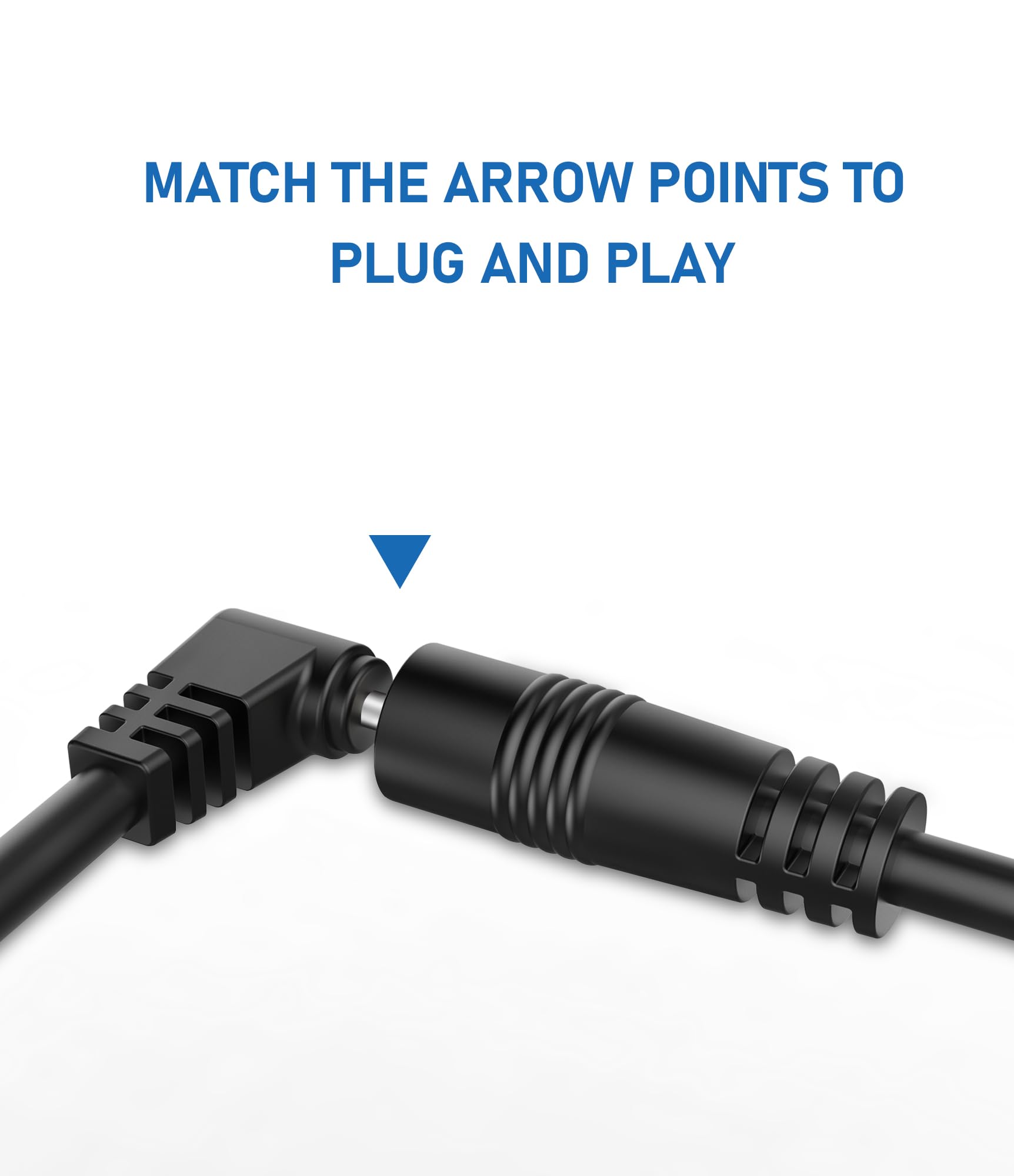 YQMAJIM YQMAJIM 9Ft Dash Cam Reverse Camera Extension Cable 90 Degree 2.5mm 4 Pole Male to Female Backup Camera Adapter Wire for 4Pin and 5Pin Rear Cam - View 6 of 7