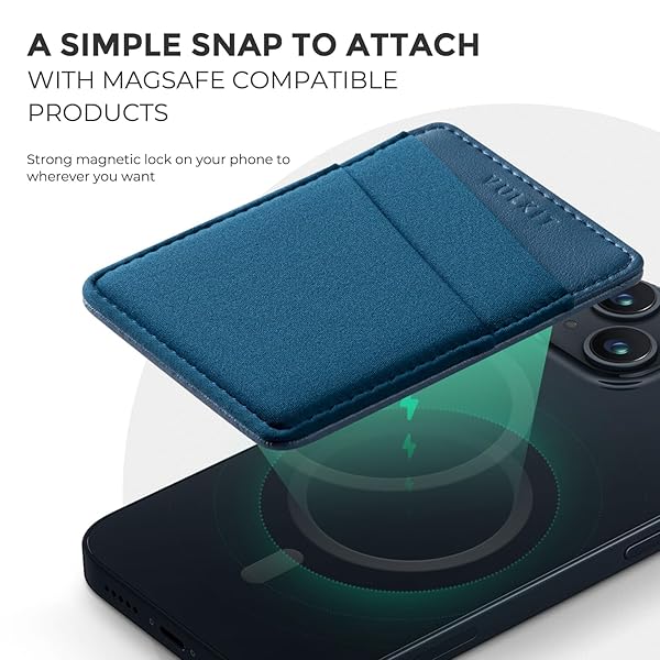 VULKIT VULKIT Magnetic Phone Wallet for MagSafe RFID Blocking Card Holder for iPhone 16 15 14 13 12 Series and Phone Case with MagSafe - View 5 of 9