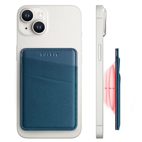 VULKIT VULKIT Magnetic Phone Wallet for MagSafe RFID Blocking Card Holder for iPhone 16 15 14 13 12 Series and Phone Case with MagSafe - View 2 of 9