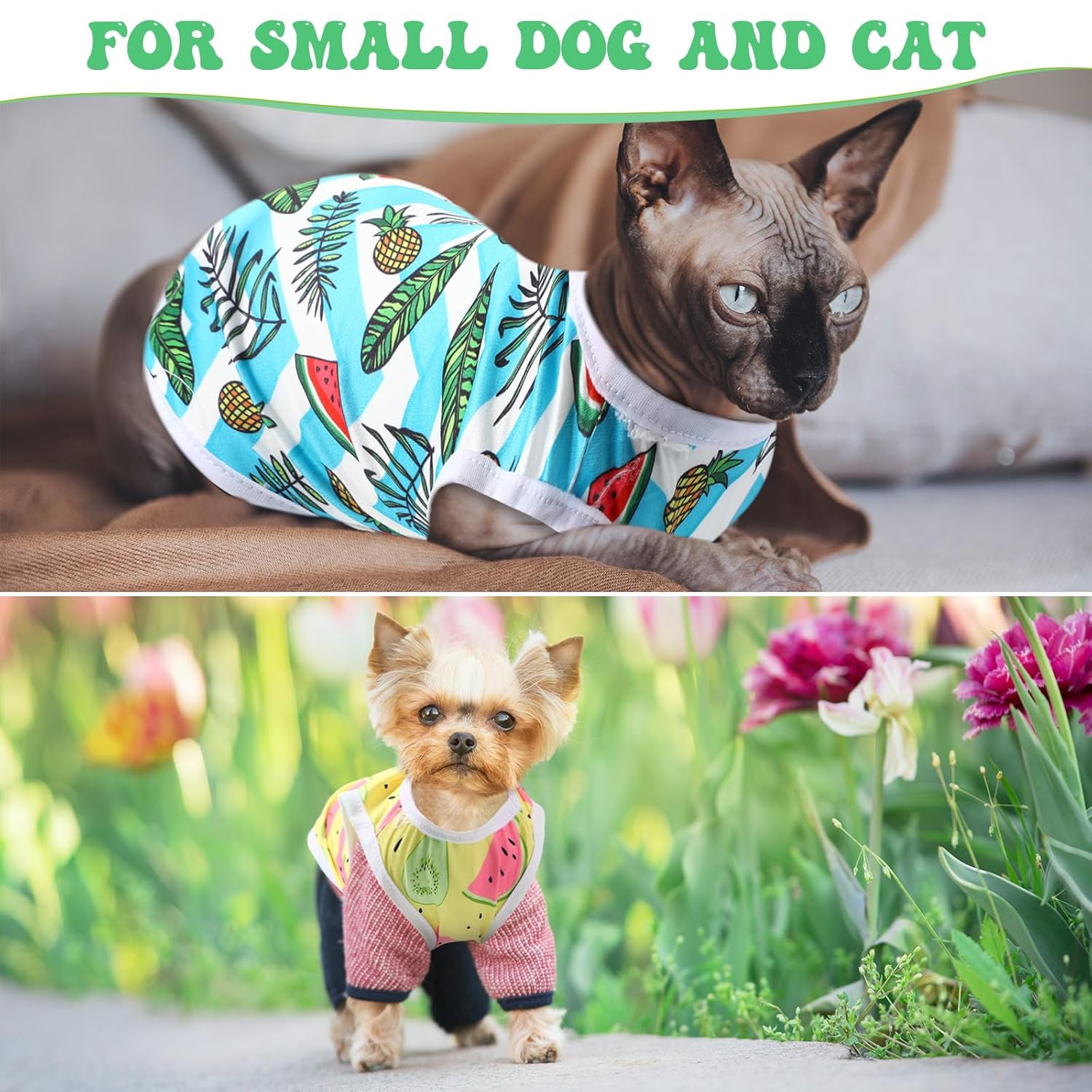 Paterr Paterr 25 Pcs Dog Shirts Cartoon T Shirts for Dogs and Cats Soft Breathable Puppy Clothing Summer Party Outfits Size S - View 5 of 7