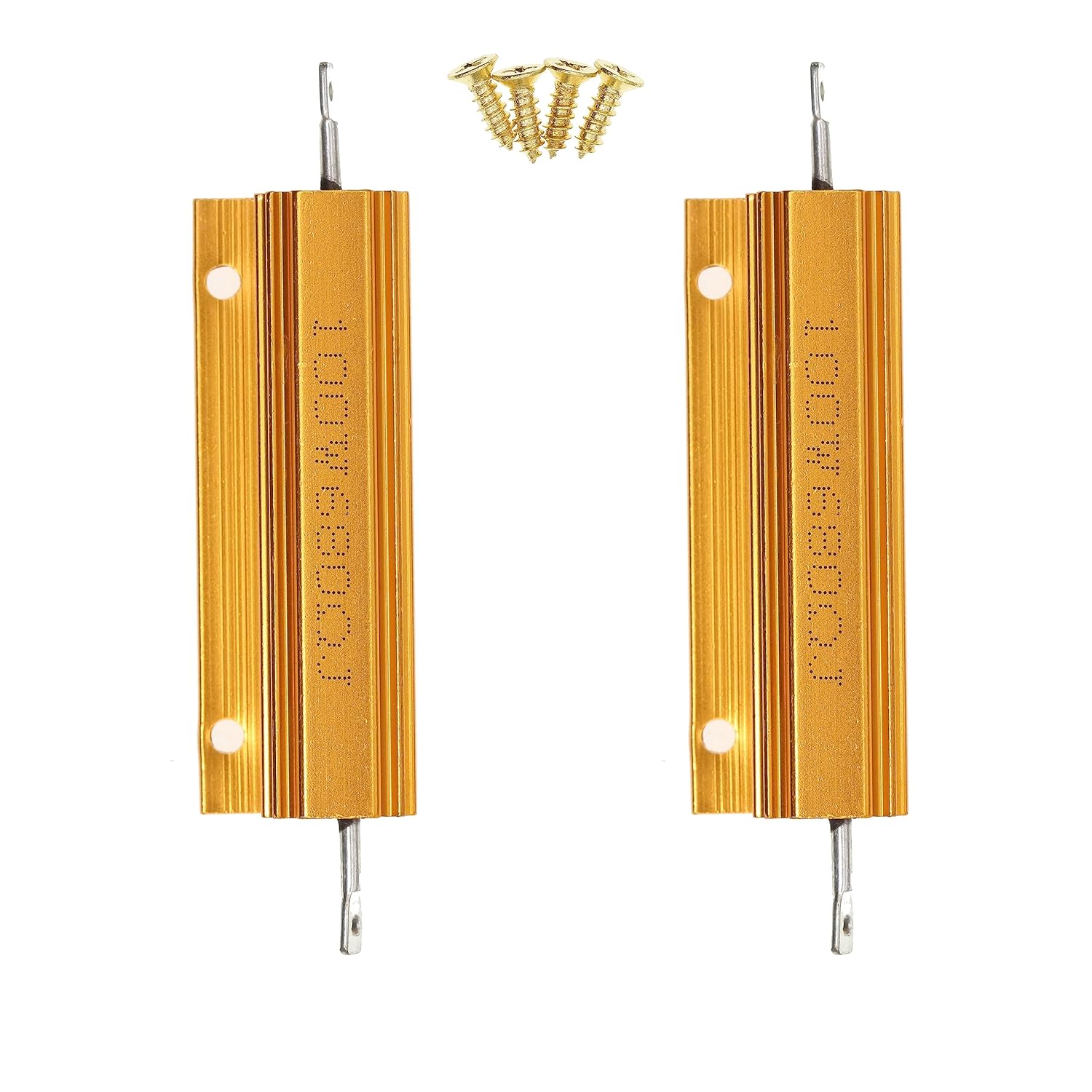 100W 680 Ohm High Power Aluminum Housed WireWound Resistor 2 Pieces with Screws