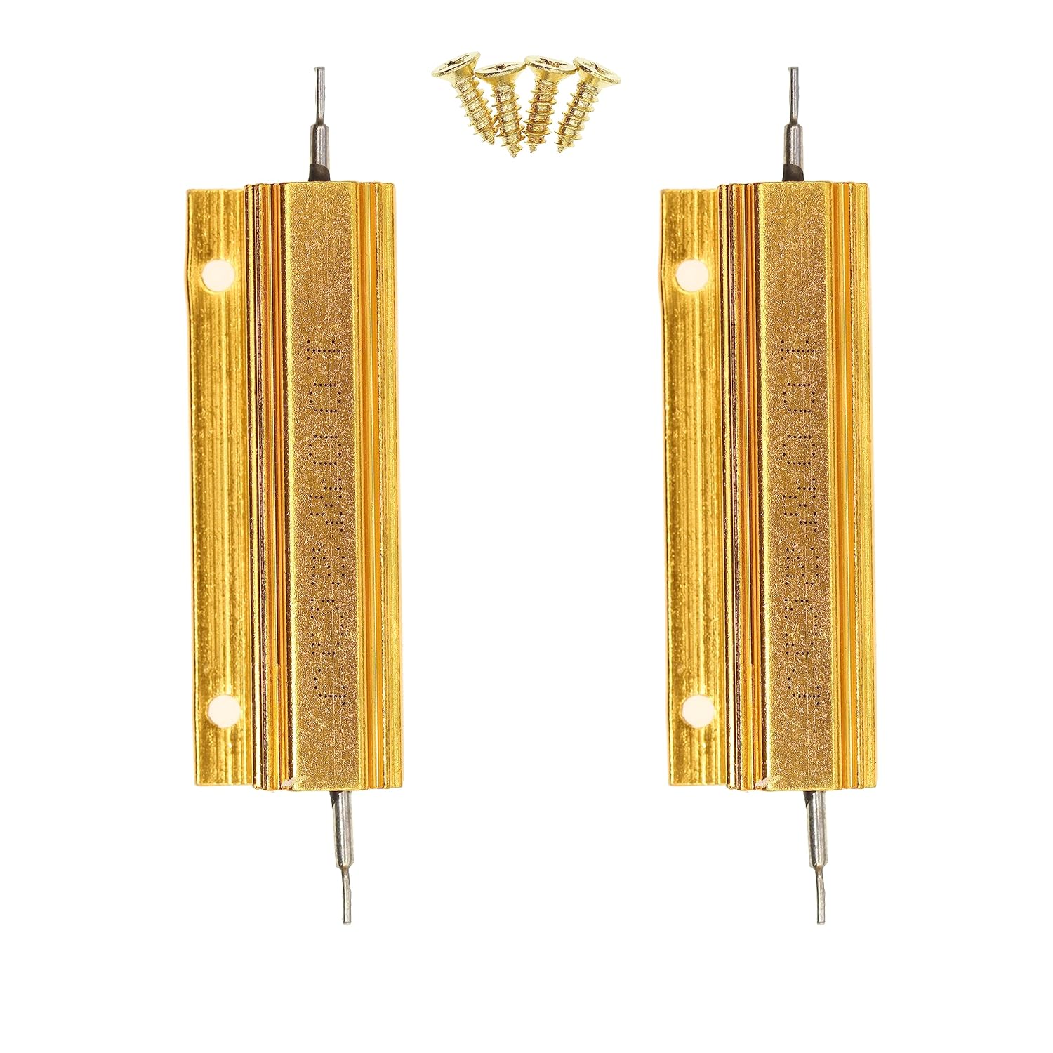 HUABAN 100W 1 Ohm High Power Aluminum Housed WireWound Resistor 2 Pieces with Screws - View 3 of 9