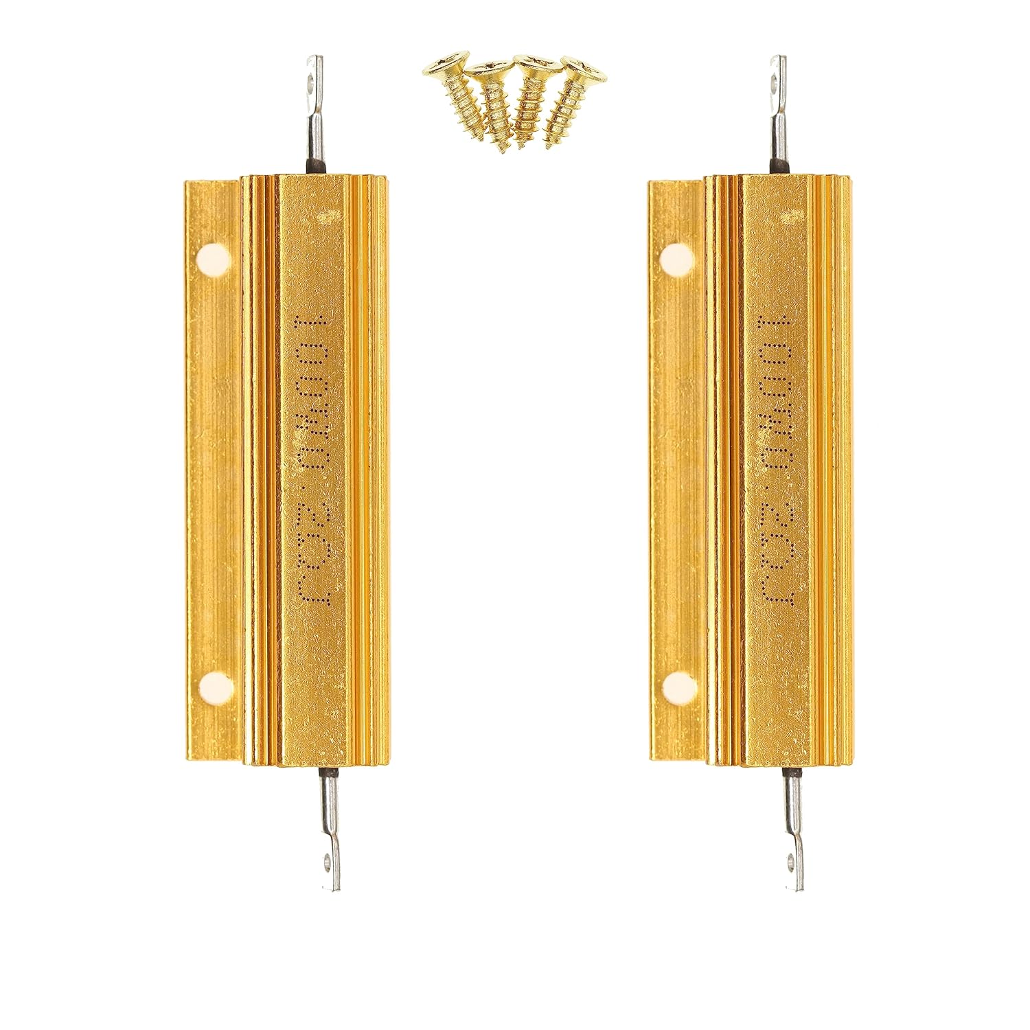 HUABAN 100W 1 Ohm High Power Aluminum Housed WireWound Resistor 2 Pieces with Screws - View 8 of 9