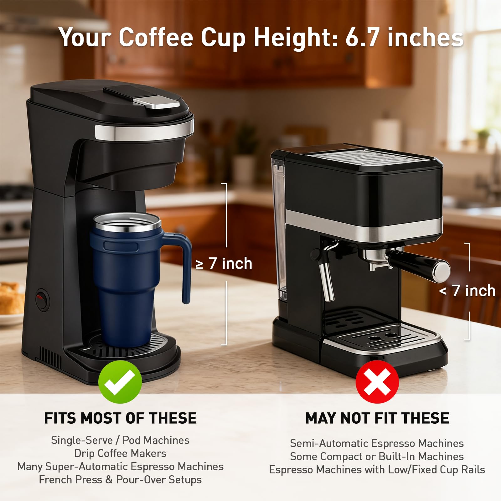 ALOUFEA ALOUFEA 20 oz Insulated Coffee Mug Tumbler with Handle Stainless Steel Travel Mug with Lid and Straw Double Wall Vacuum Leak Proof Navy - View 5 of 8