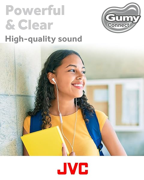 JVC JVC Gumy Connect USB-C Wired Earbuds: Delay-Free Sound for Gaming & Videos, Built-in DAC, 9.2mm Neodymium Drivers - HAFR9UCW - View 4 of 9