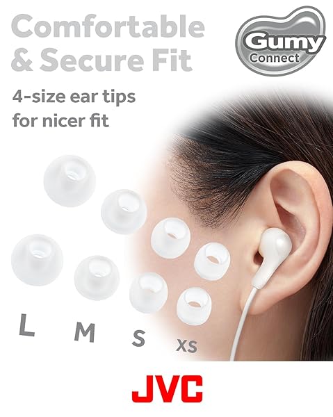 JVC JVC Gumy Connect USB-C Wired Earbuds: Delay-Free Sound for Gaming & Videos, Built-in DAC, 9.2mm Neodymium Drivers - HAFR9UCW - View 6 of 9