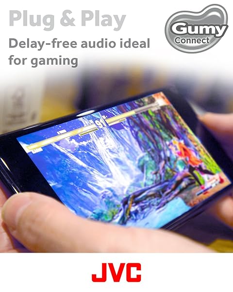 JVC JVC Gumy Connect USB-C Wired Earbuds: Delay-Free Sound for Gaming & Videos, Built-in DAC, 9.2mm Neodymium Drivers - HAFR9UCW - View 7 of 9