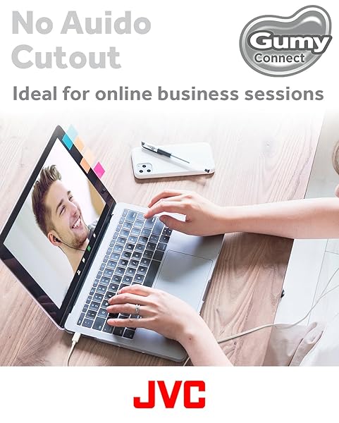 JVC JVC Gumy Connect USB-C Wired Earbuds: Delay-Free Sound for Gaming & Videos, Built-in DAC, 9.2mm Neodymium Drivers - HAFR9UCW - View 8 of 9