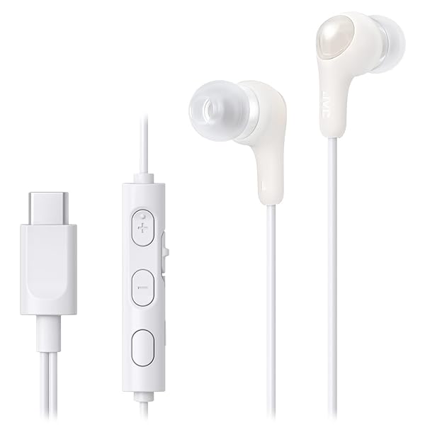 JVC JVC Gumy Connect USB-C Wired Earbuds: Delay-Free Sound for Gaming & Videos, Built-in DAC, 9.2mm Neodymium Drivers - HAFR9UCW - View 2 of 9