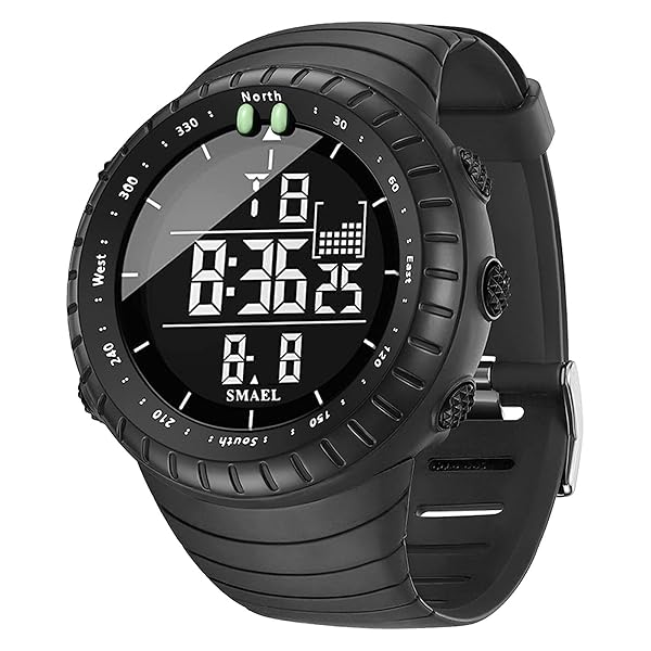 FANMIS FANMIS Men's Military Sports Electronic Watch Waterproof Multi Function Outdoor Chronograph Large Dial LED Fashion Black