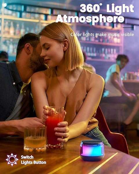 LENRUE LENRUE Portable Bluetooth Speakers: Colorful Lights & Loud Sound - Perfect Mini Gifts for Kids, Teens & Women! - View 5 of 8