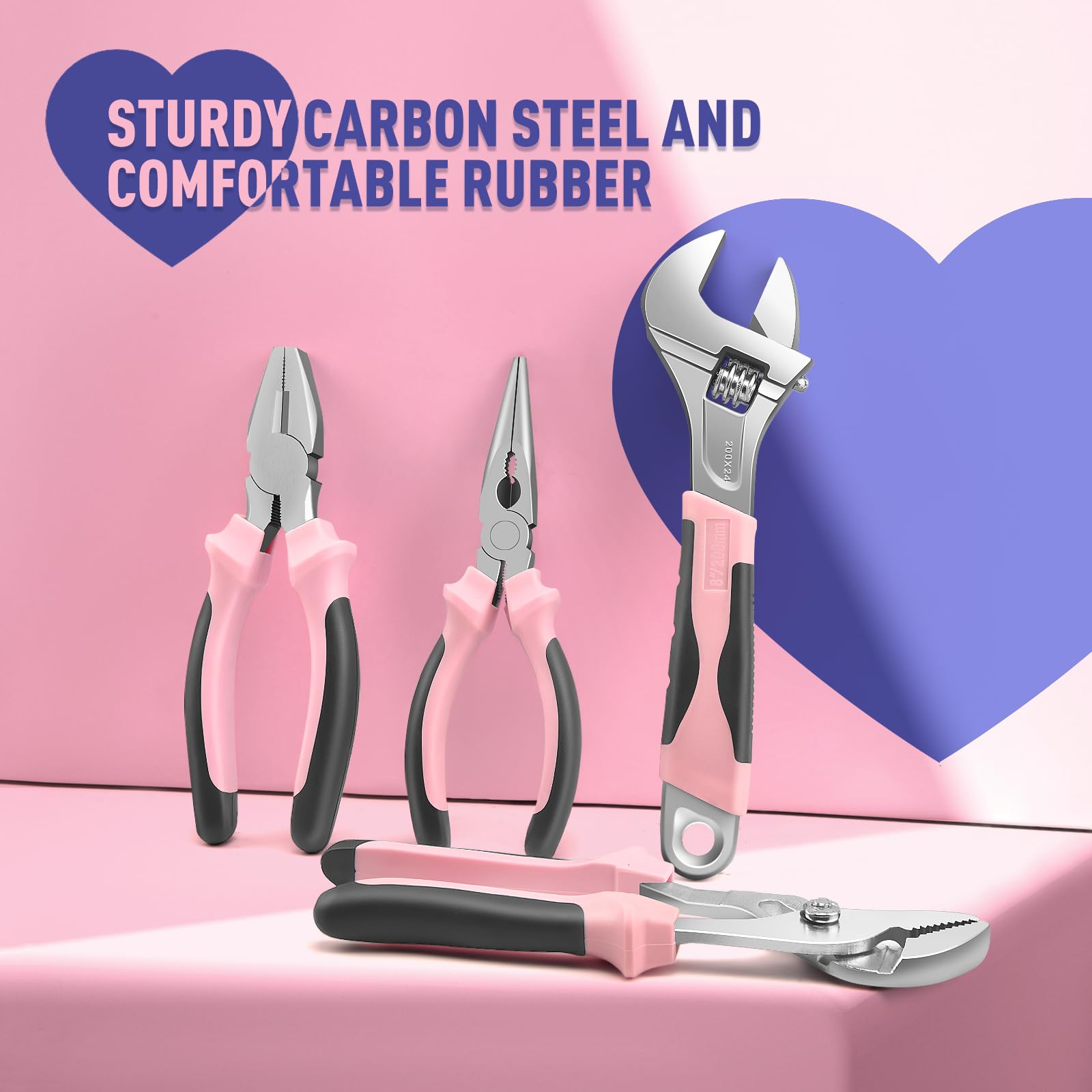 Sundpey Sundpey Home Tool Kit 148 Pieces Essential Hand Repair Set with Case Screwdriver Pliers Wrench Voltage Tester for Women - View 3 of 7