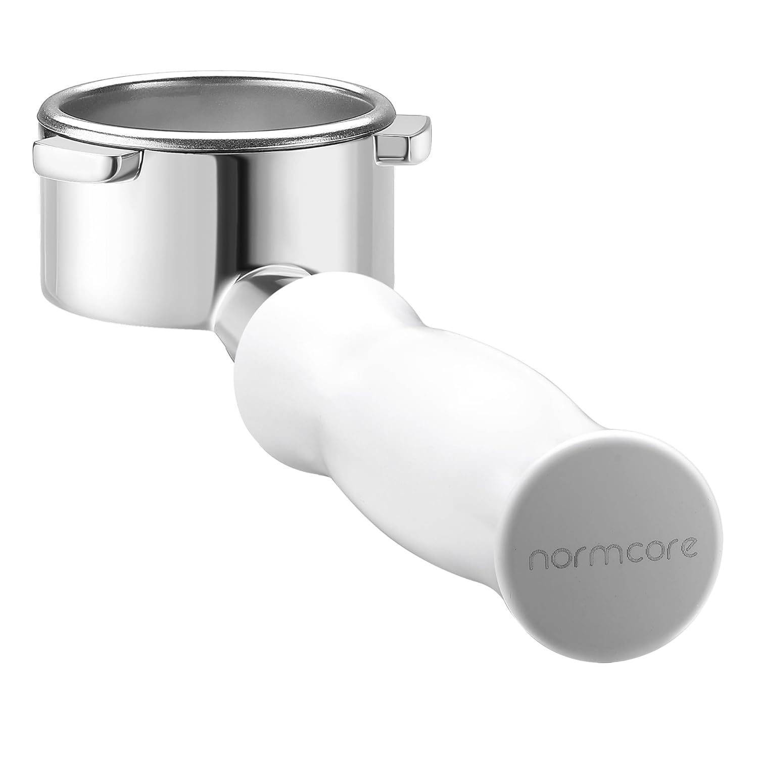 Normcore Normcore 54mm Bottomless Portafilter for Breville Sage Barista Express with 18g Filter Basket and Anodized Aluminum Handle in White - View 6 of 9