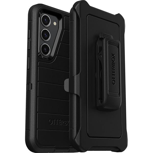 OtterBox OtterBox Galaxy S23 Defender Series Case Black Rugged Durable with Port Protection Holster Clip Kickstand Microbial Defense Non Retail Packaging