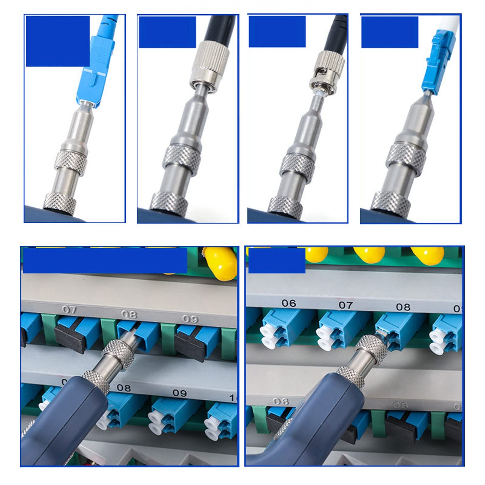 Marhynchus Marhynchus Handheld Fiber Microscope 400X Magnification Optical Fiber End Face Inspection Probe with 3.5in LCD Display - View 6 of 9