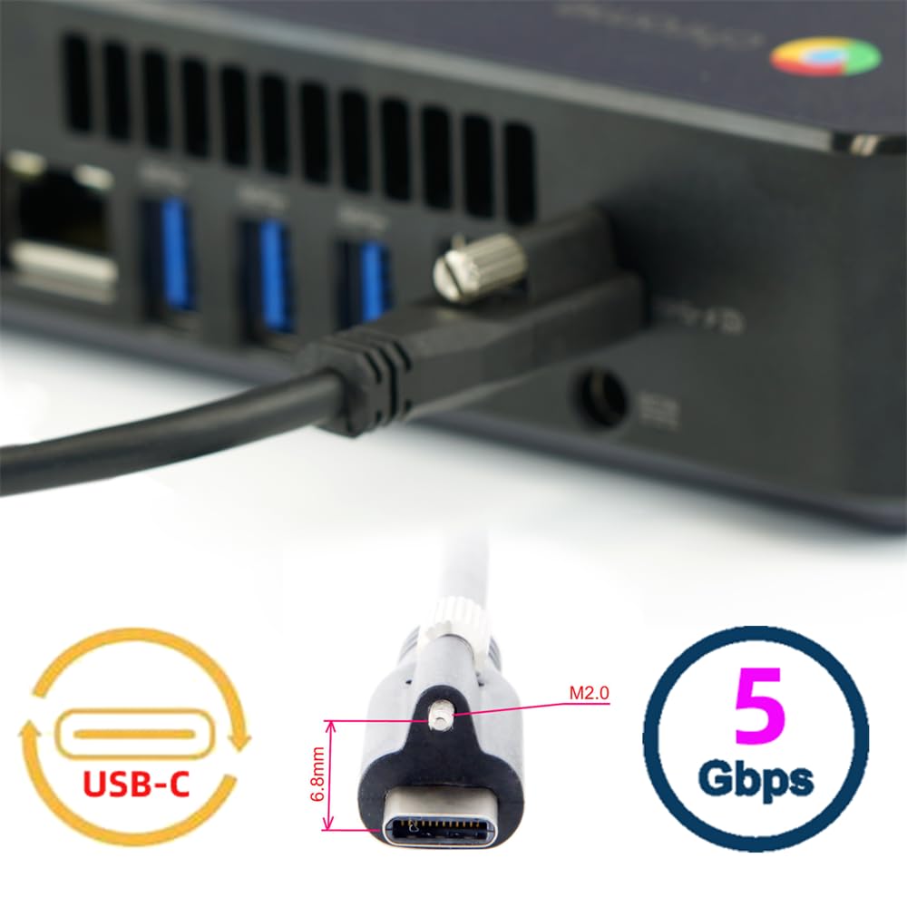NFHK NFHK USB 3.1 Type-C Locking Connector to USB 3.0 Data Cable 300CM for Camera with Panel Mount Screw - View 9 of 9